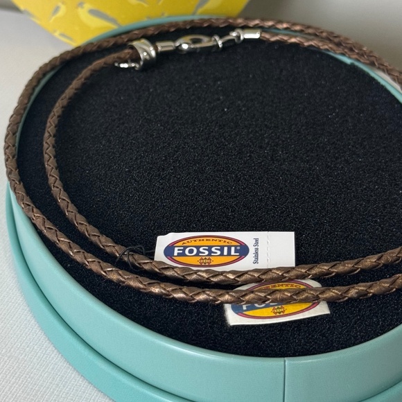 Fossil Braided Bracelet with Steel Clasp - Picture 1 of 4